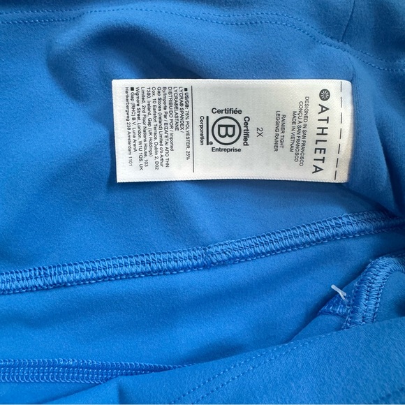 Athleta Rainer Tight Leggings Size 2X Blue Reflective Pants NWT! - Picture 10 of 16